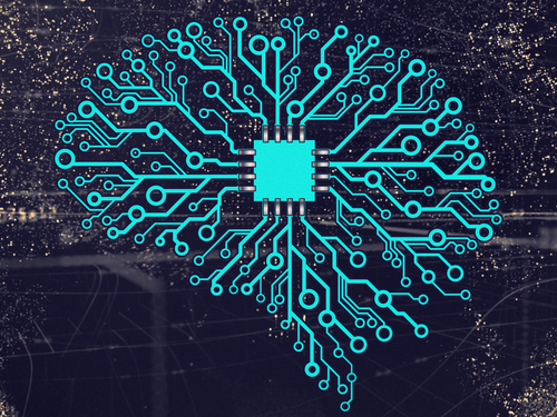 Artificial neural network and computer chip illustrating agentic Claude policy and AI model welfare rules