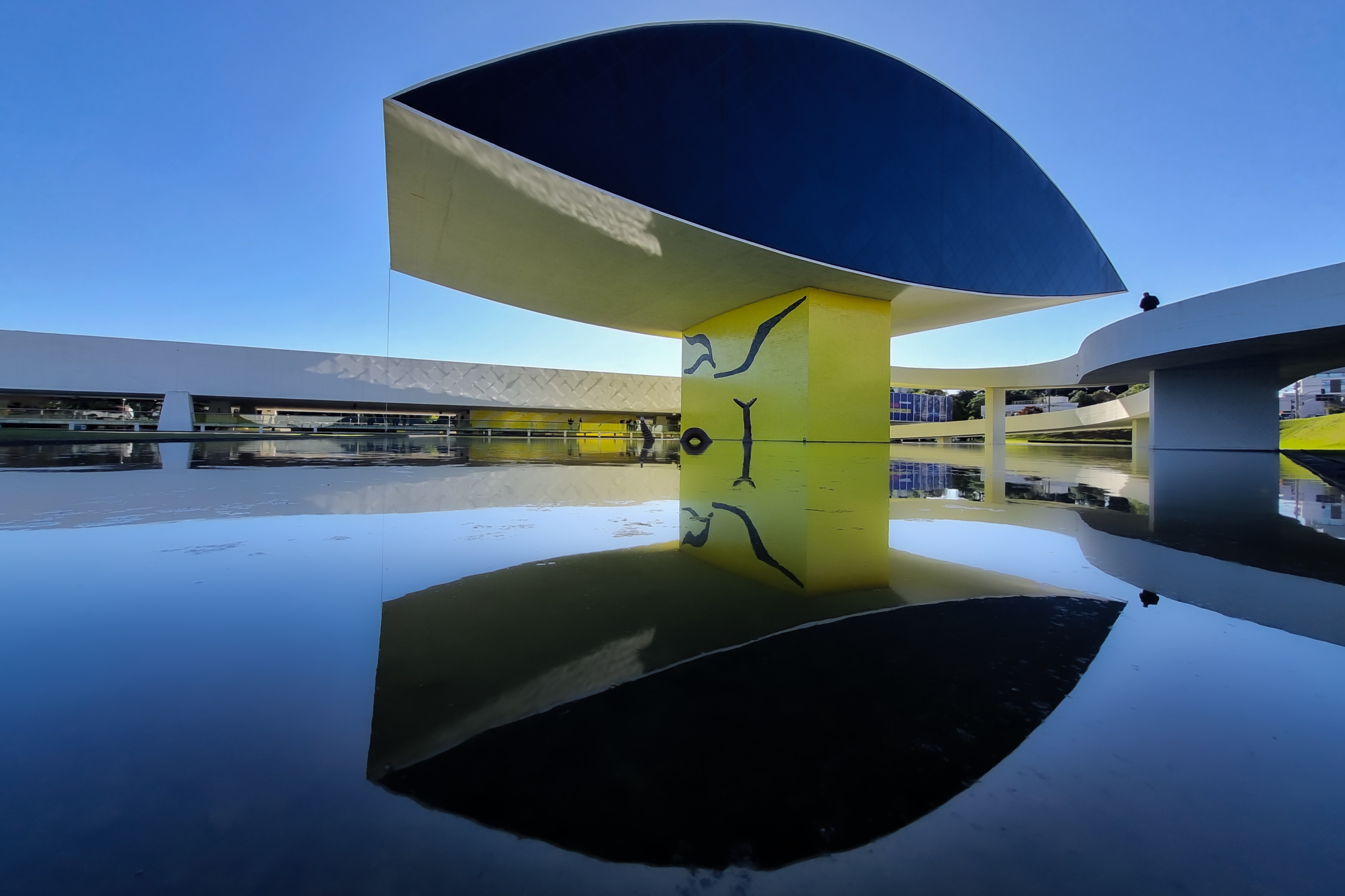 The Oscar Niemeyer Museum in Curitiba, Brazil