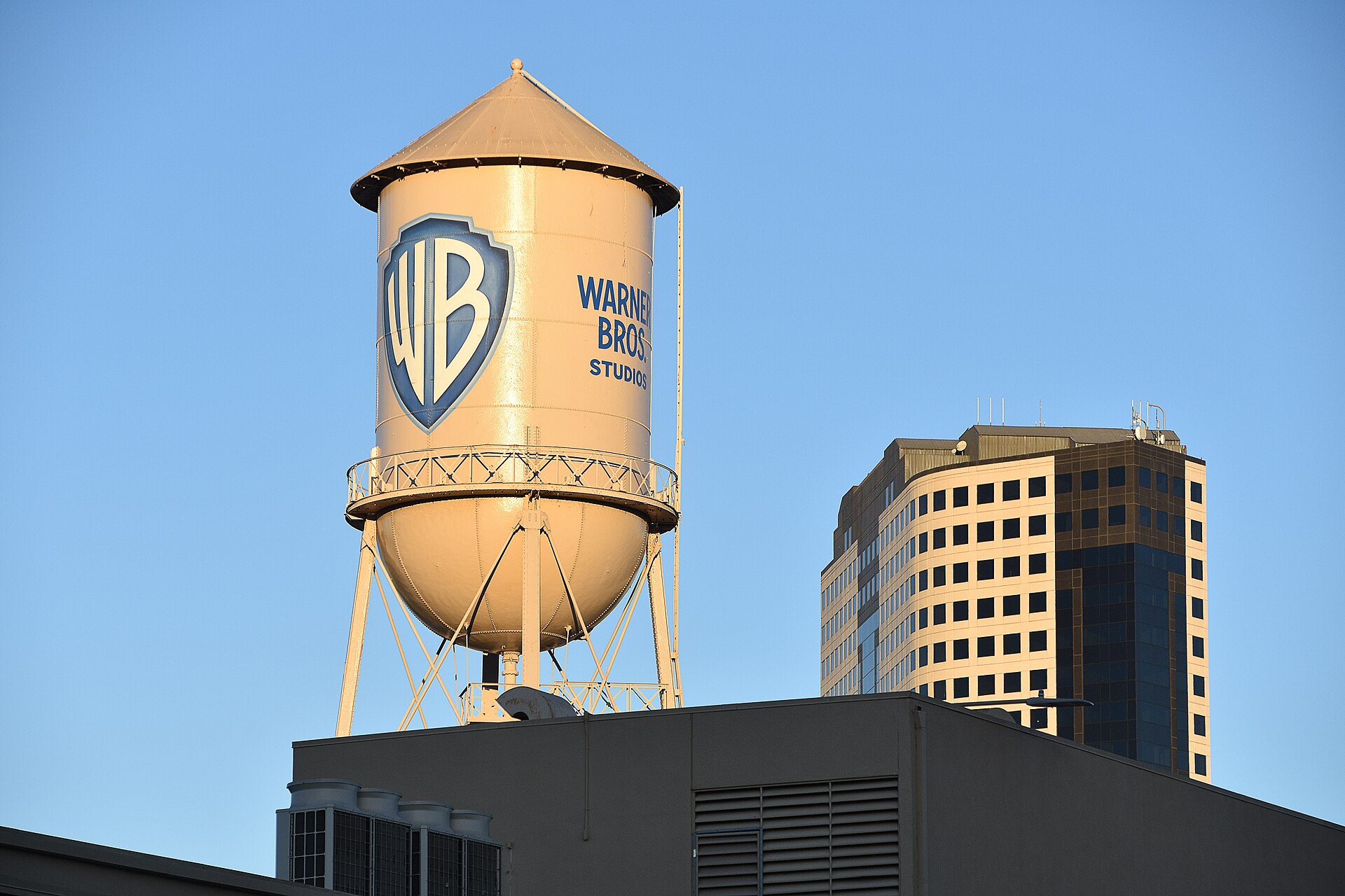 Warner Bros Studios water tower in Burbank — Cartoon Network leak 200GB merger file photo