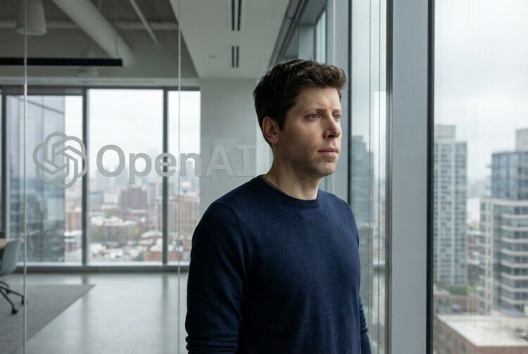 OpenAI chief executive Sam Altman speaking at a technology event