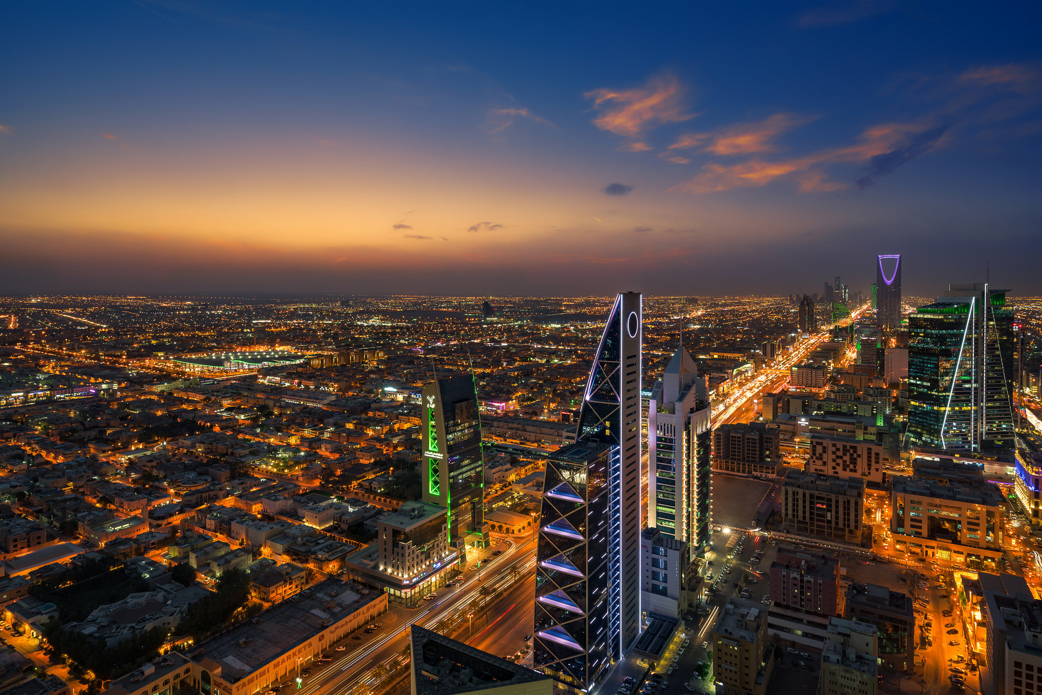 Riyadh skyline — Houthi Riyadh attacks October 2026