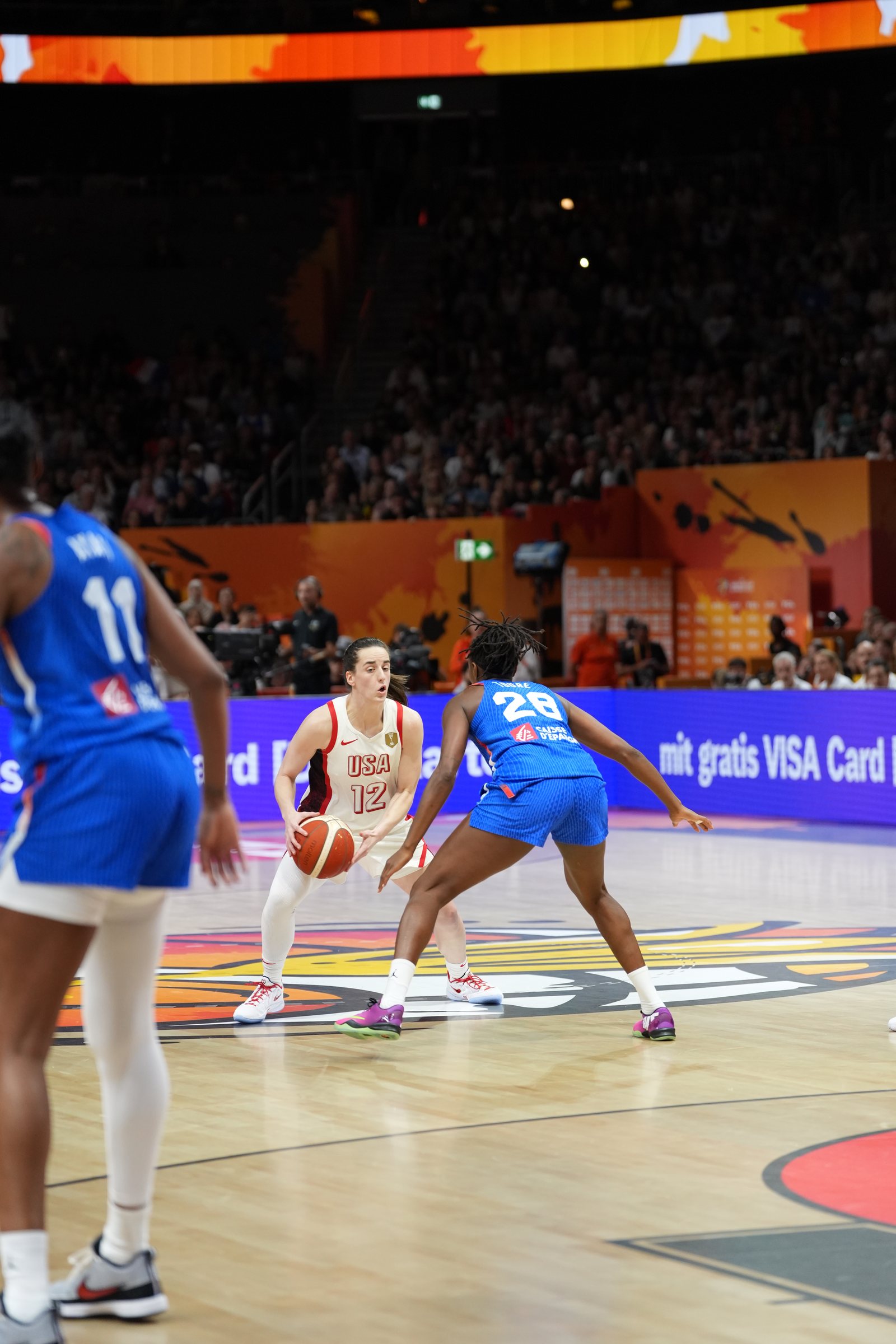 Caitlin Clark handles the ball for Team USA before the Indiana Fever exit interviews and 2027 roster decisions