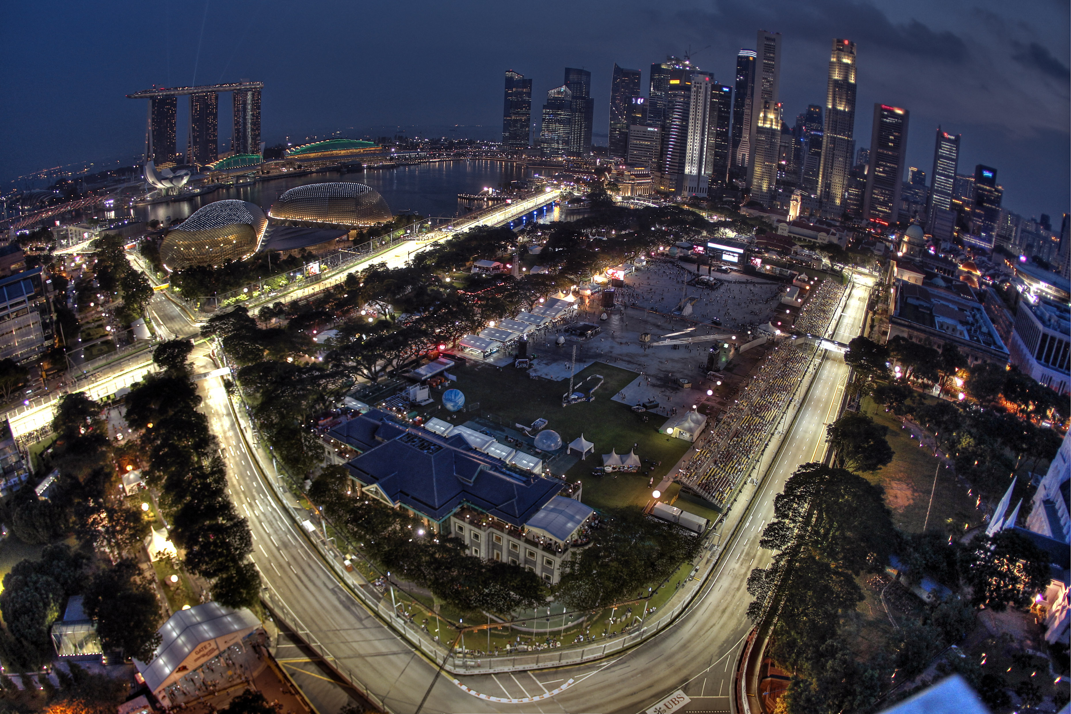 Marina Bay Street Circuit, central to the Singapore F1 haze weekend risk