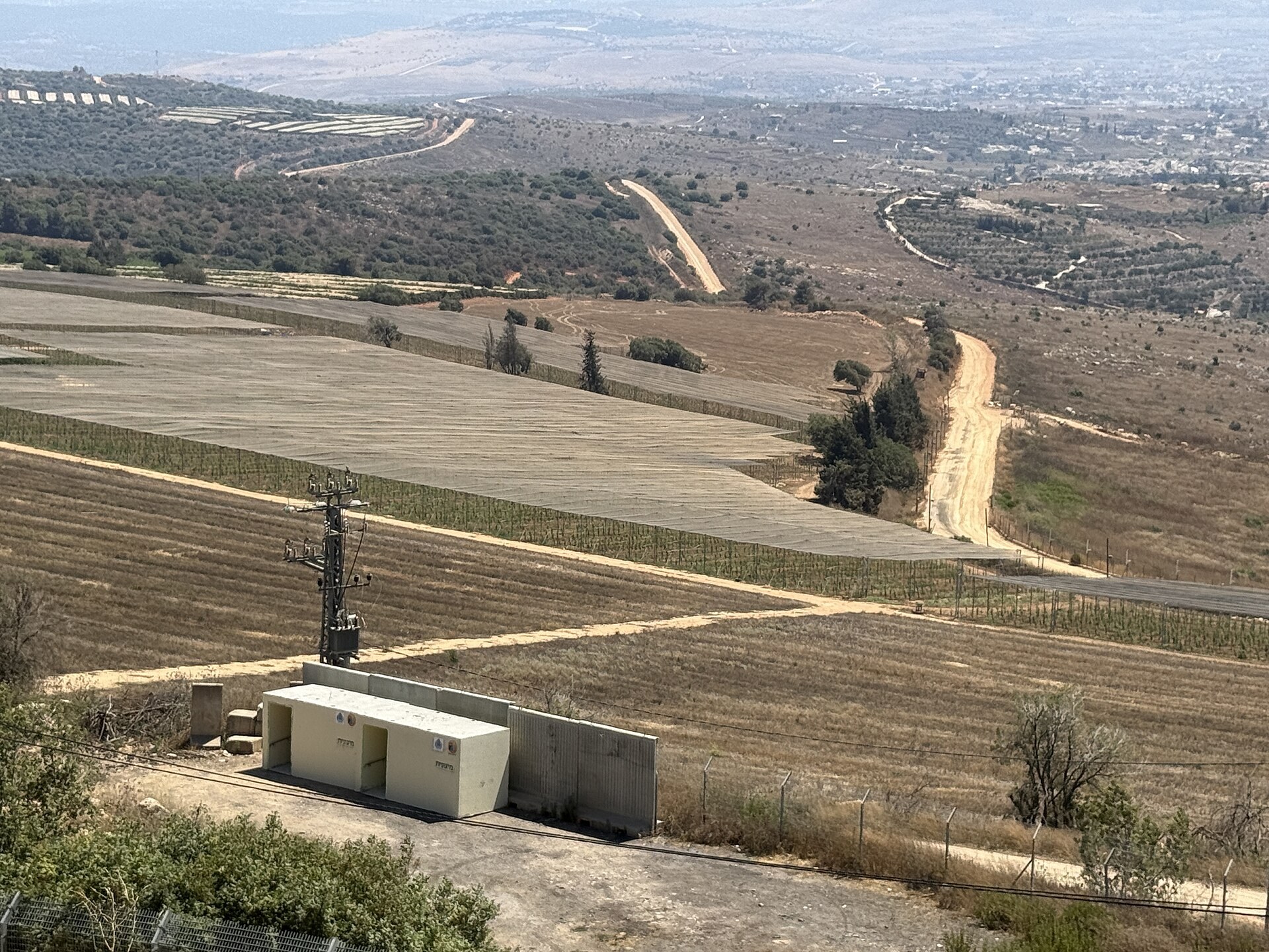 The view from Manara towards the Lebanese border in the Upper Galilee, close to the route of the school hiking trip