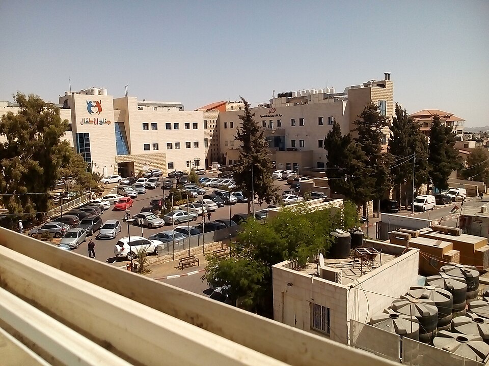 Palestine Medical Complex in Ramallah, the hospital whose courtyard Israeli forces entered during the Ramallah NGO raid