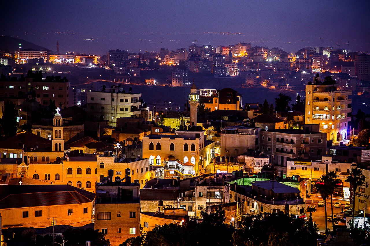 Ramallah cityscape in the West Bank, where the Ramallah NGO raid took place in the city centre