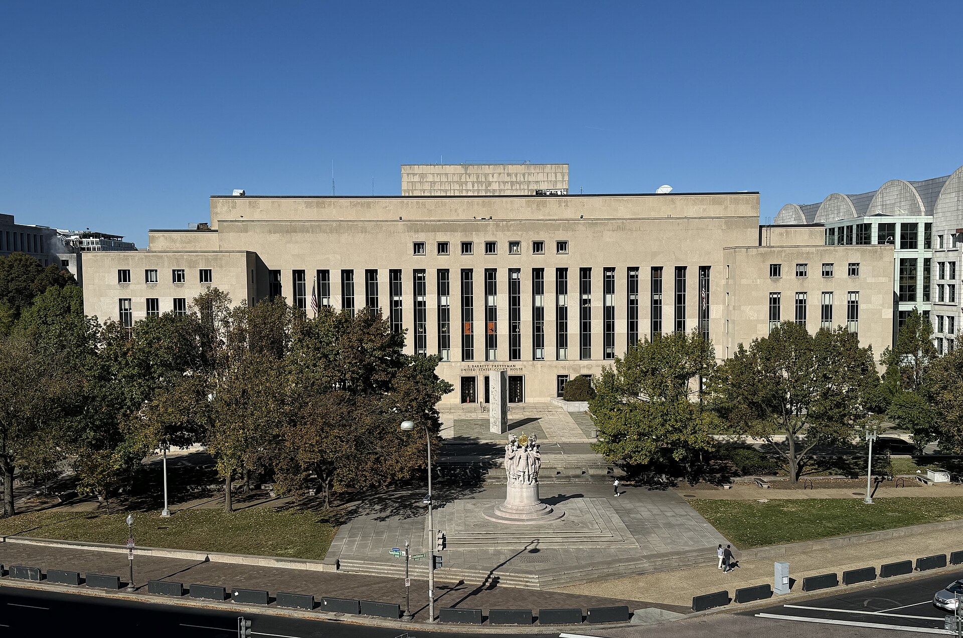 The E Barrett Prettyman United States Courthouse in Washington DC where Judge Timothy Kelly sits, Trump White House press ban lawsuit