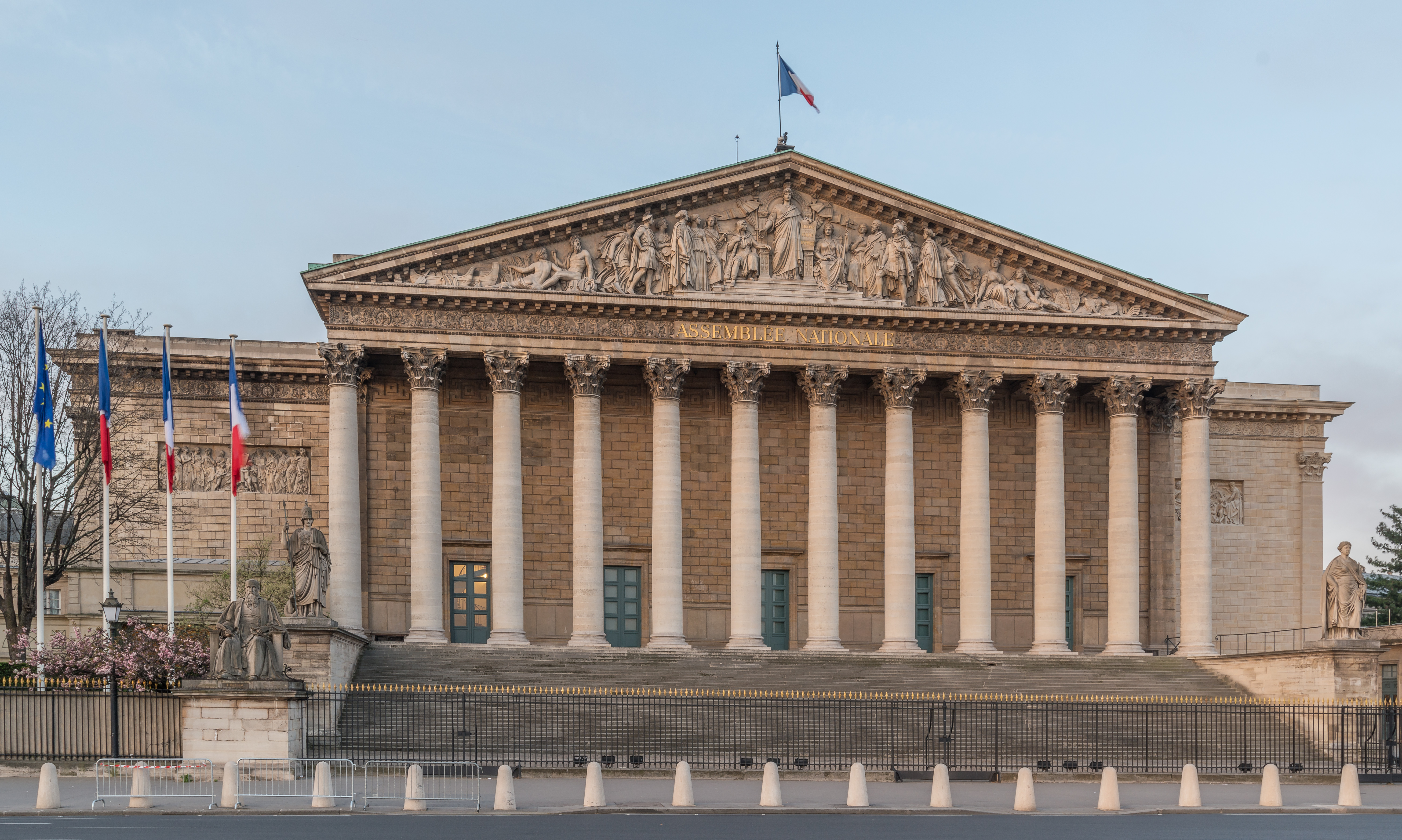 The Palais Bourbon in Paris, seat of the French National Assembly, as France heads toward a presidential election with its political center hollowed out