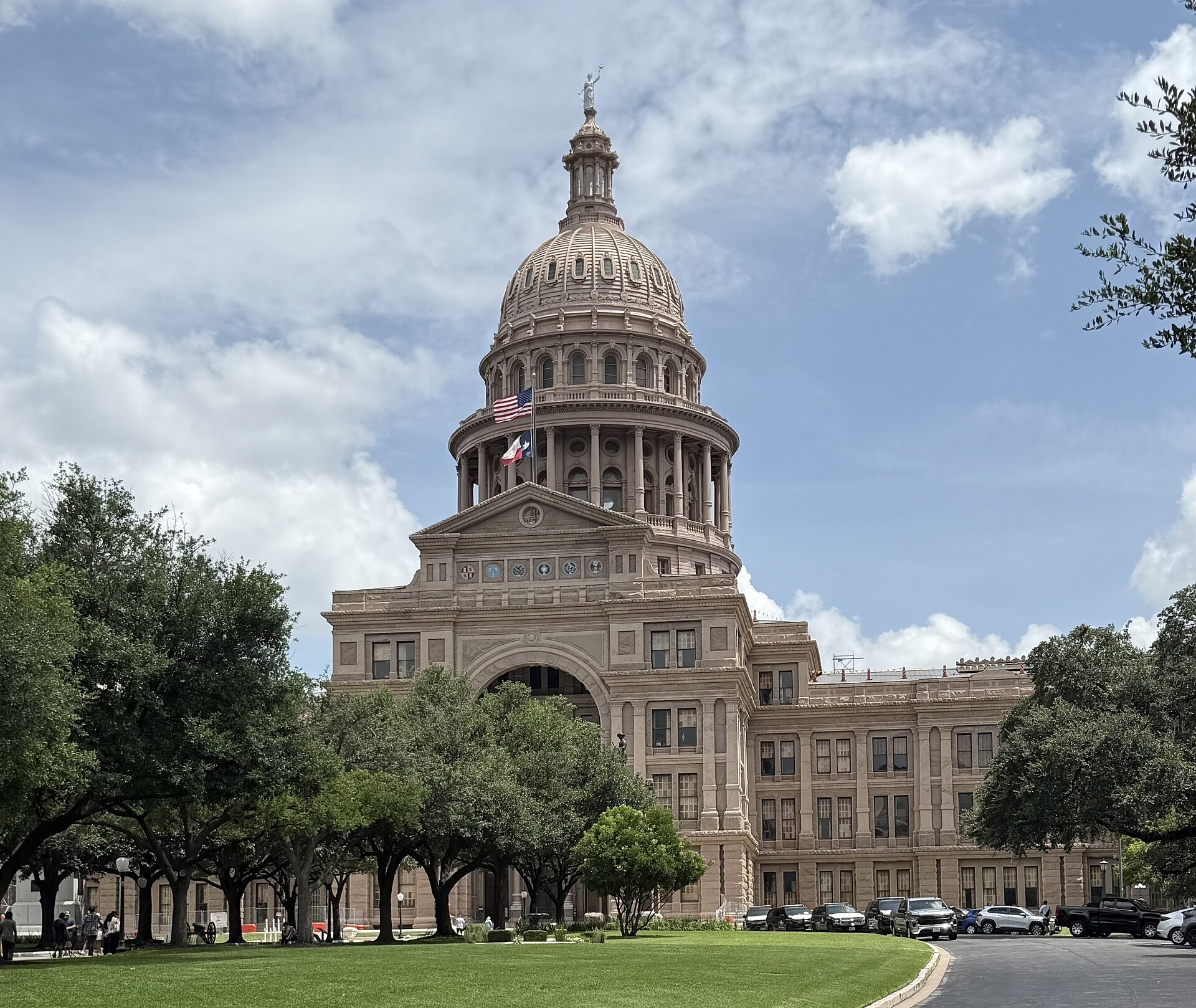 The Texas State Capitol in Austin, where Attorney General Ken Paxton's Senate race against James Talarico has drawn more than $100 million in super PAC spending