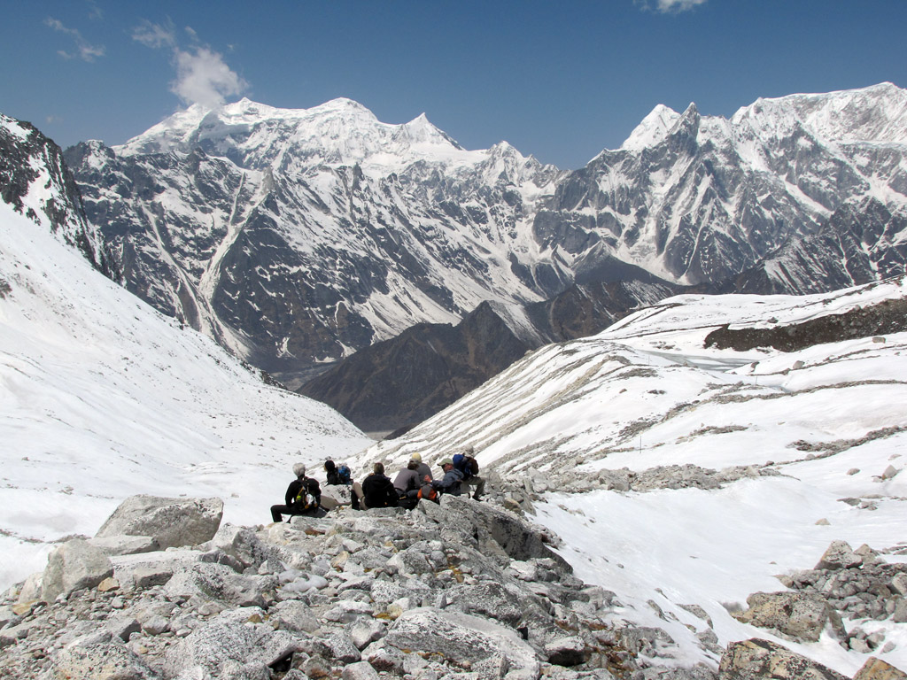 Larkya La pass on the Manaslu Circuit in Nepal, where the Gorkha flash flood stranded trekkers