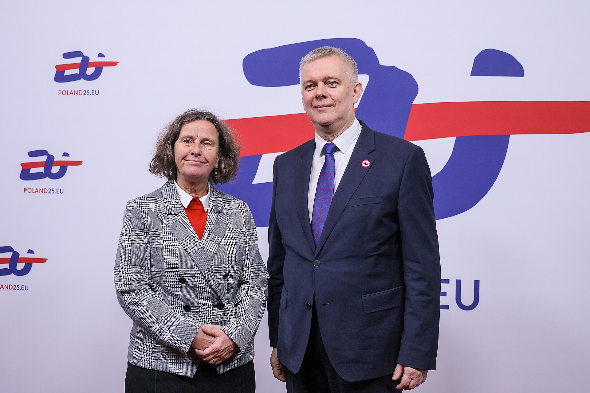 Polish special services minister Tomasz Siemoniak at an EU ministers meeting in 2025