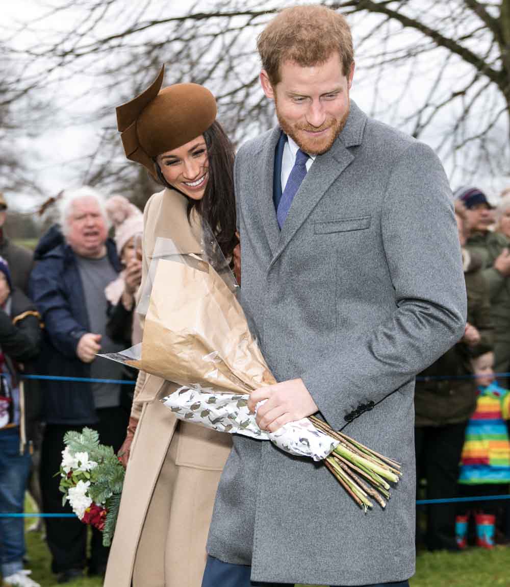 Prince Harry and Meghan Markle on Christmas Day 2017