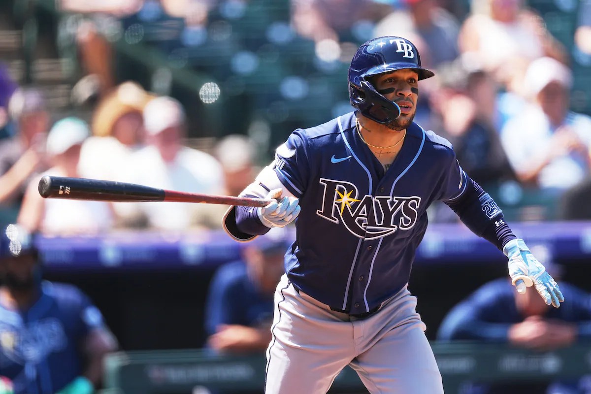 Victor Mesa Jr. with Tampa Bay before his home run helped the Rays sweep Yankees ALDS 2026