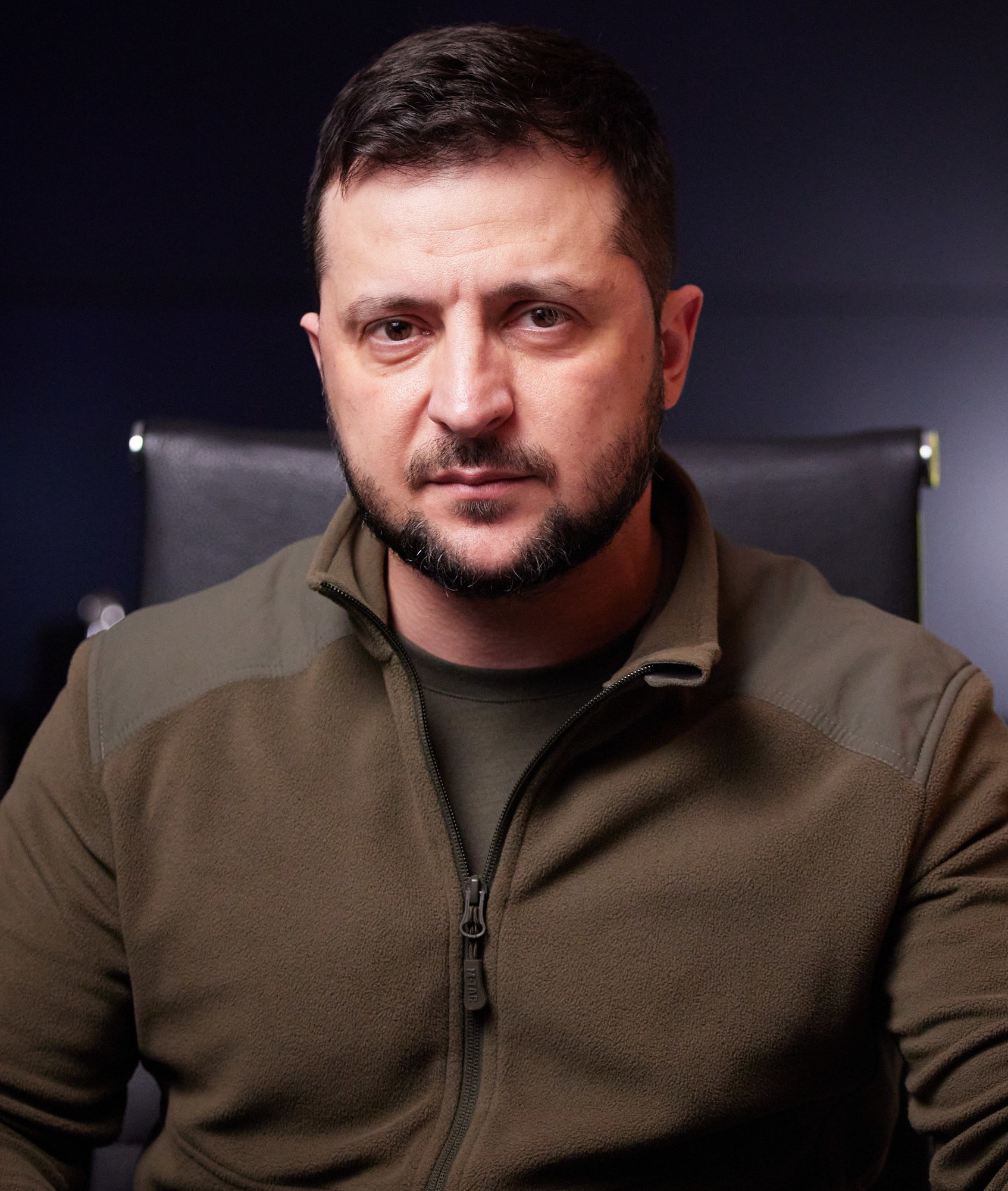 President Volodymyr Zelenskyy delivering a wartime address
