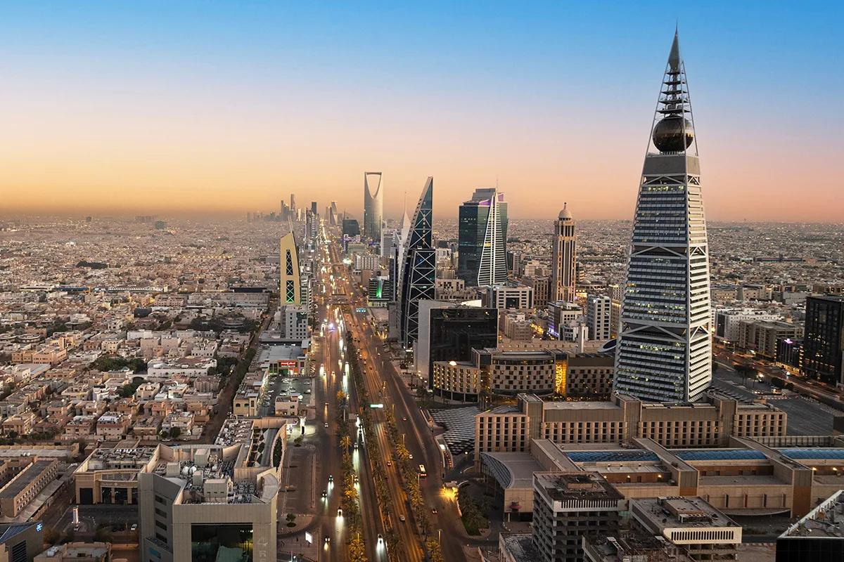 Riyadh skyline in Saudi Arabia