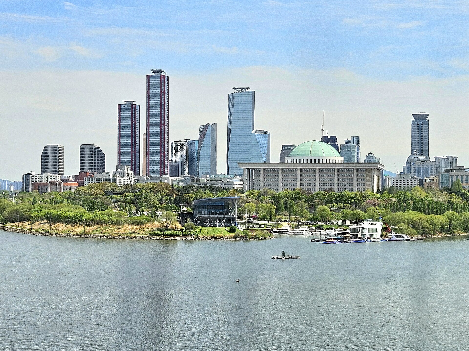 Yeouido financial district in Seoul, South Korea, home to the country's major commercial banks — South Korea bank cyberattack
