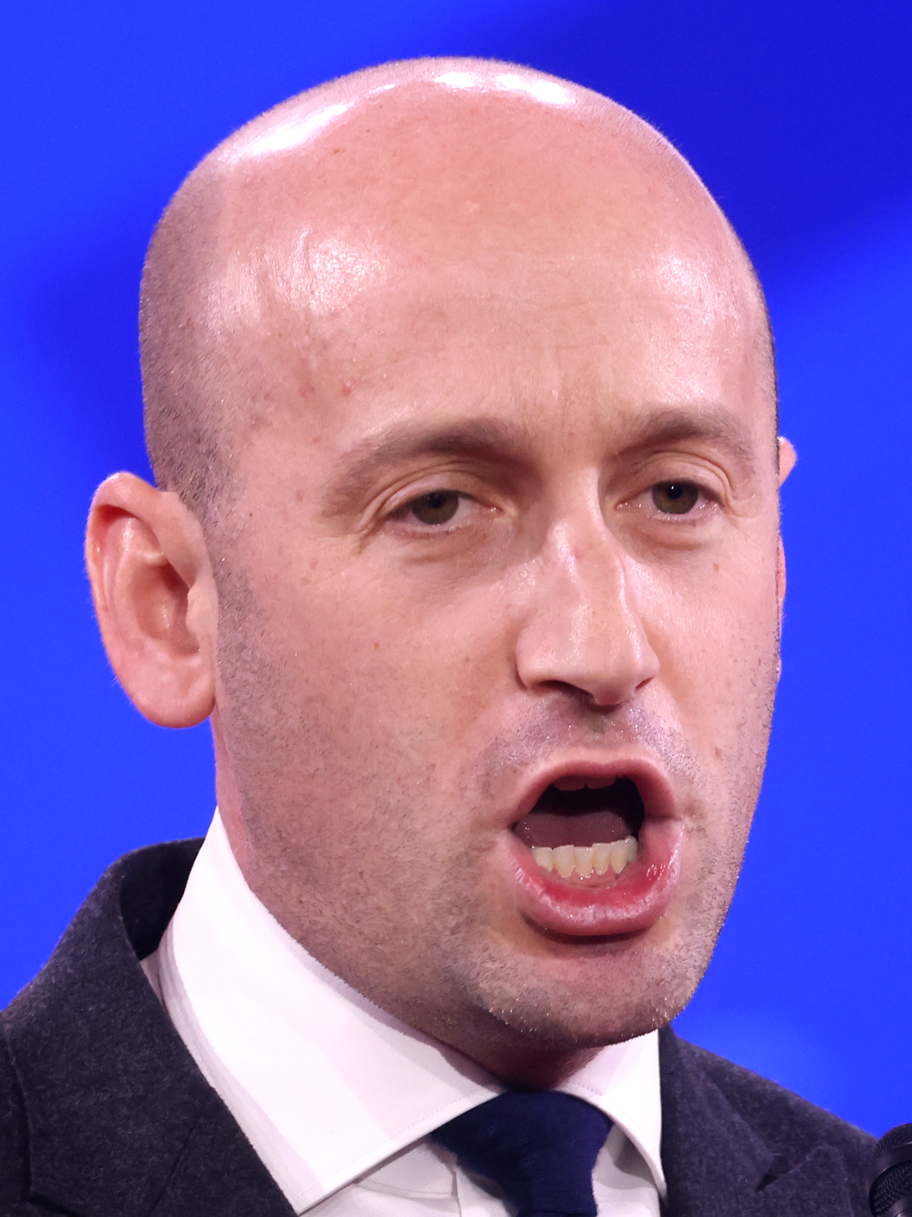 Stephen Miller speaking at CPAC 2025 in National Harbor, Maryland