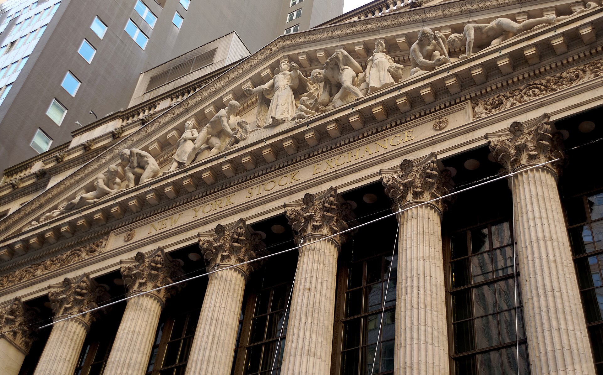 The New York Stock Exchange on Broad Street in New York as the Dow closed higher for a third straight session on October 12, 2026