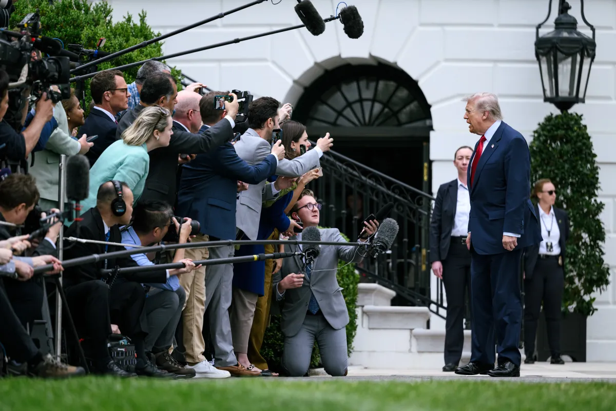 President Donald Trump at the White House as Trump says Ukraine needs new president