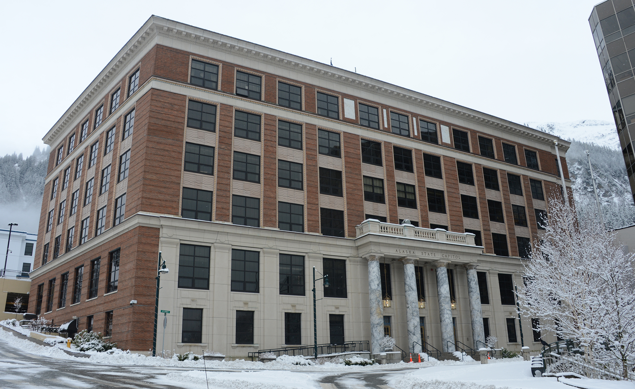 The Alaska State Capitol in Juneau, where the ranked-choice repeal fight is centered