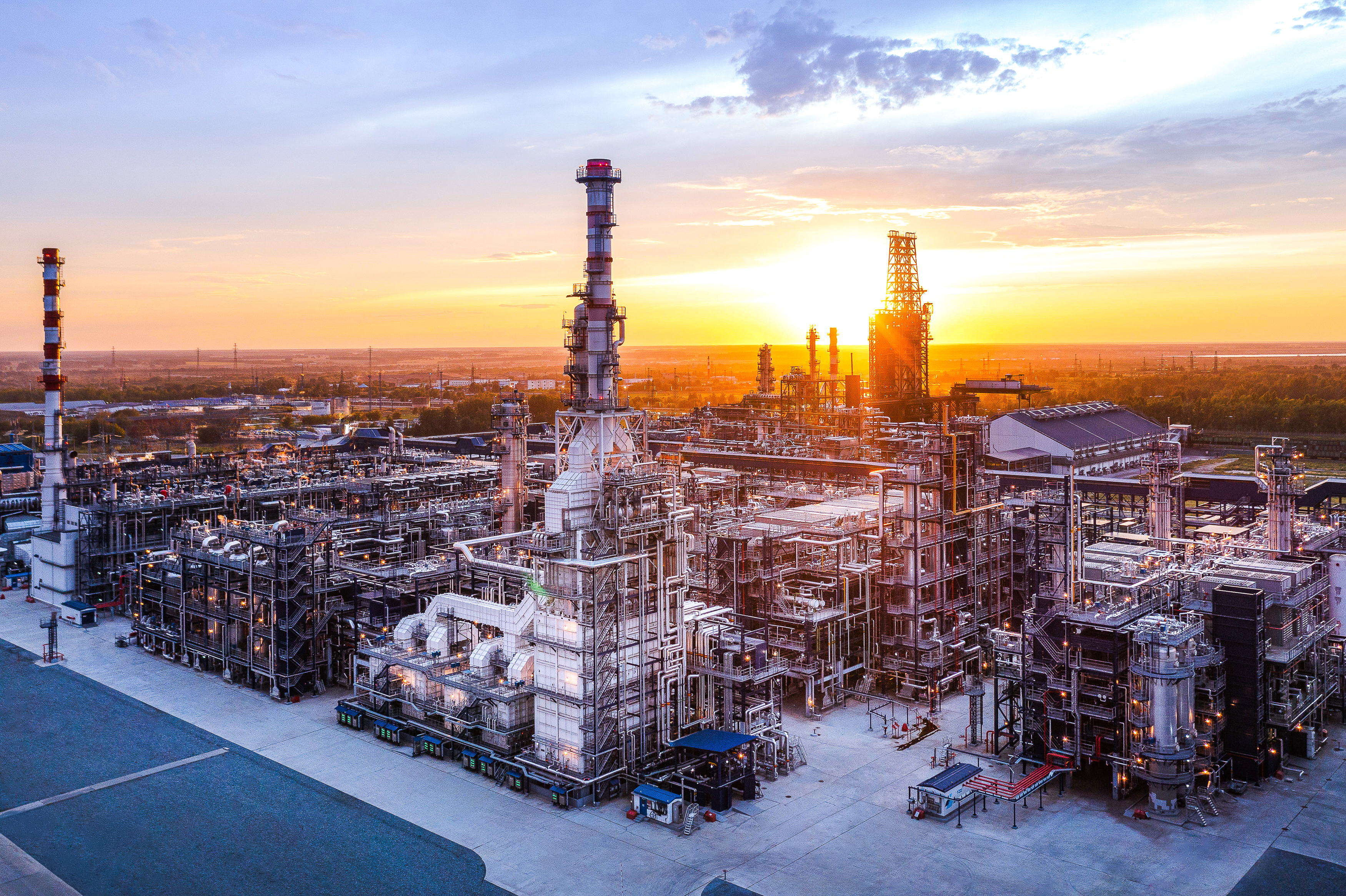 The Gazprom Neft Omsk oil refinery — Russia's largest, which Ukraine claims its drones struck on Thursday