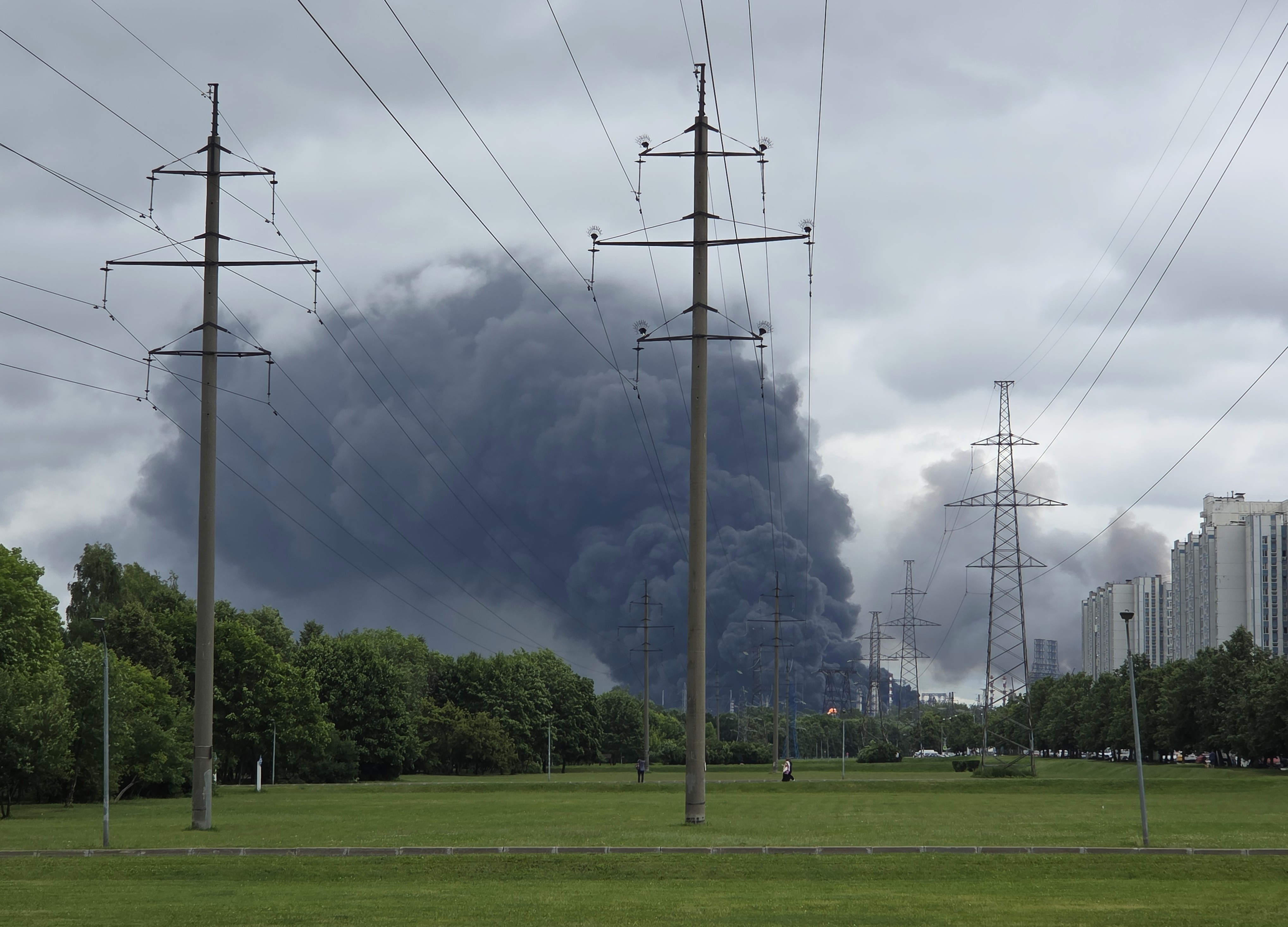 File photo of a refinery fire illustrating the reported Ukraine strikes Russian oil terminal story
