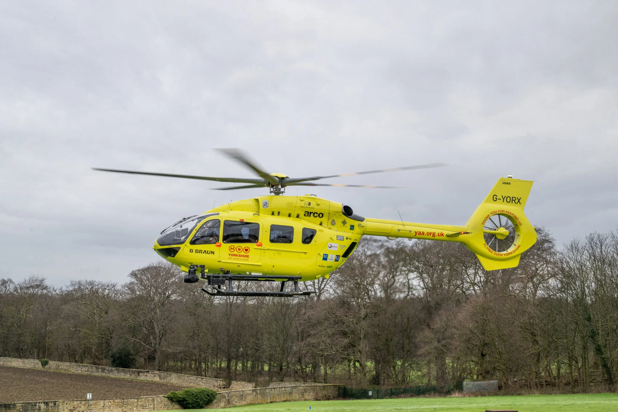 Yorkshire Air Ambulance helicopter like the aircraft sent to the Doncaster tiger enclosure incident