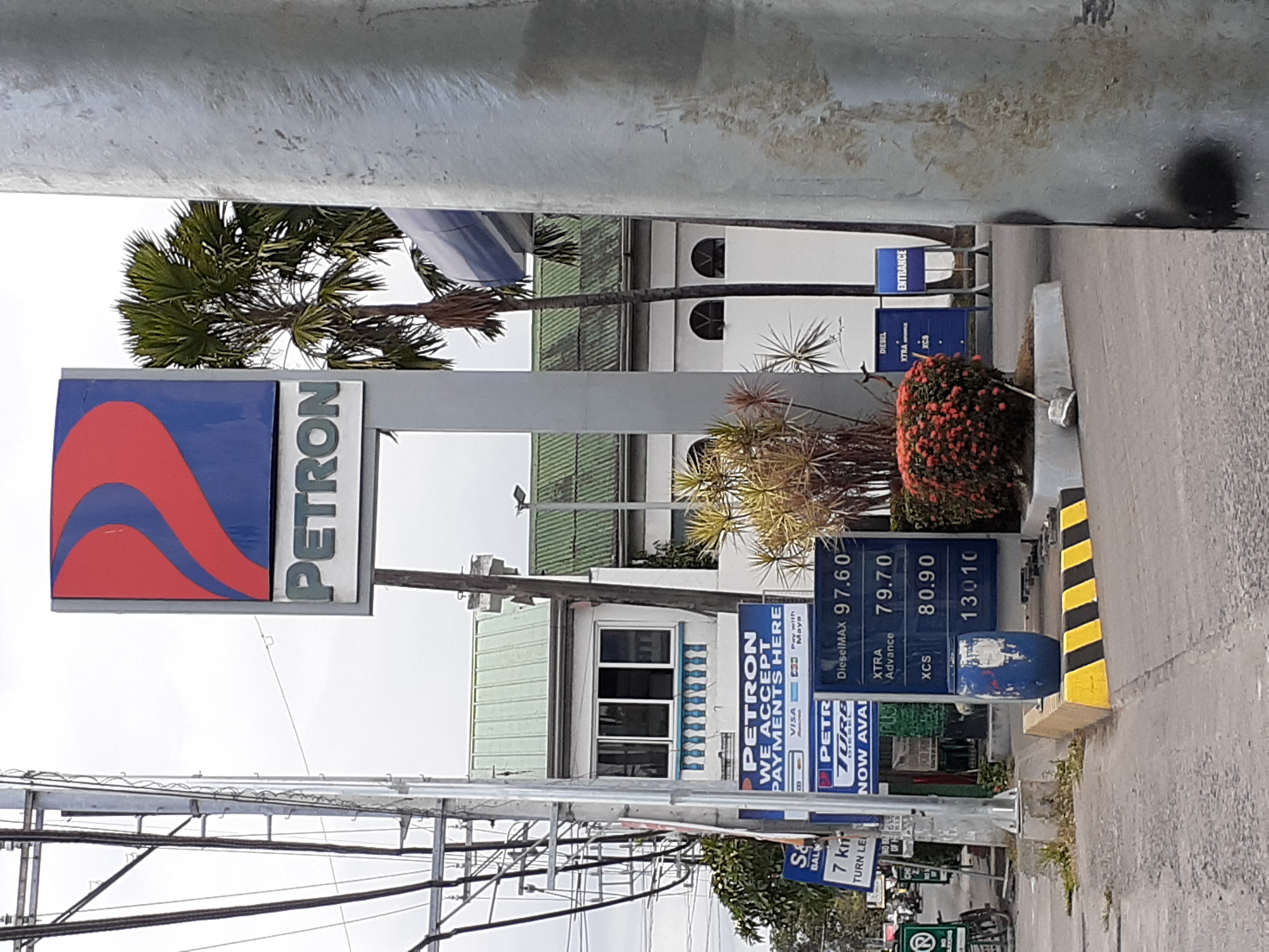 Petron gasoline station price board in the Philippines showing fuel prices increased by the 2026 Iran war