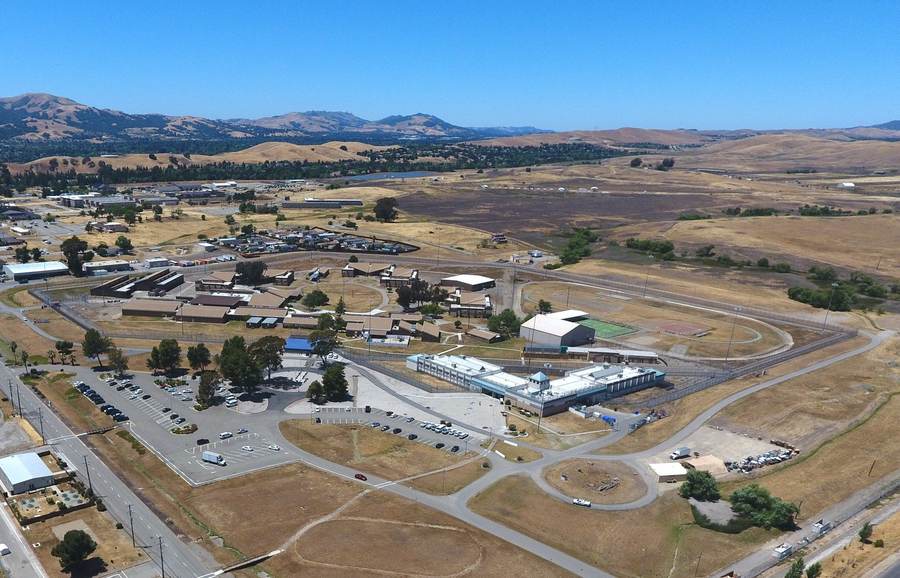 Aerial view of a federal correctional institution — Sean "Diddy" Combs is serving his 50-month sentence at FCI Fort Dix; file image, not Fort Dix itself