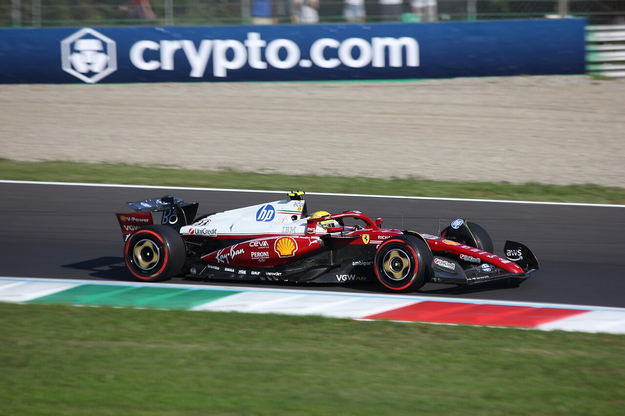 Lewis Hamilton in his Ferrari during qualifying for the 2025 Italian Grand Prix at Monza, Lewis Hamilton African Grand Prix