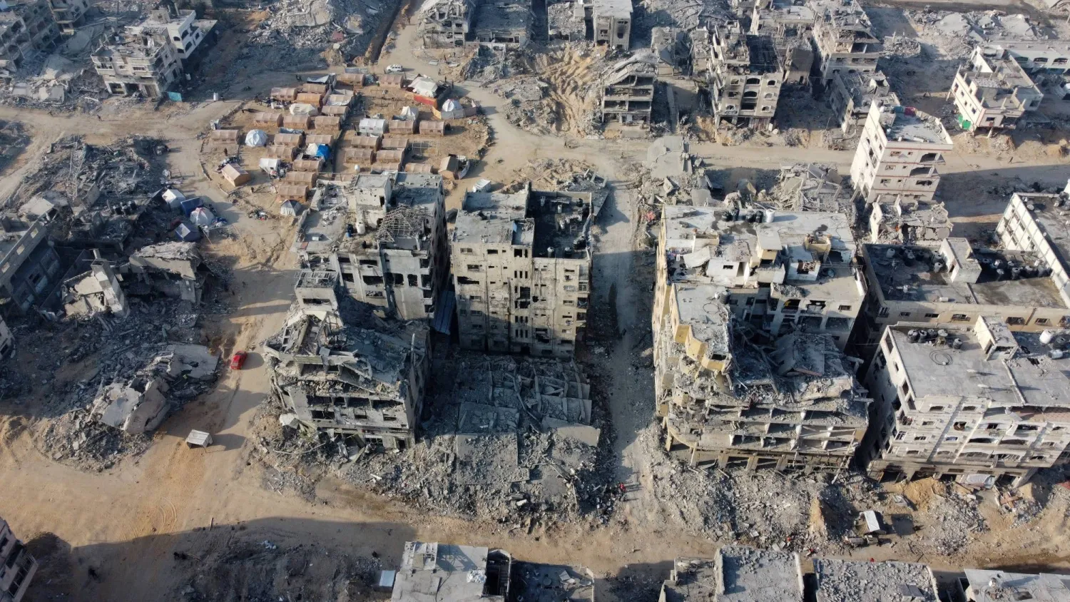 Gaza City devastation as the Gaza ceasefire took effect in October 2025