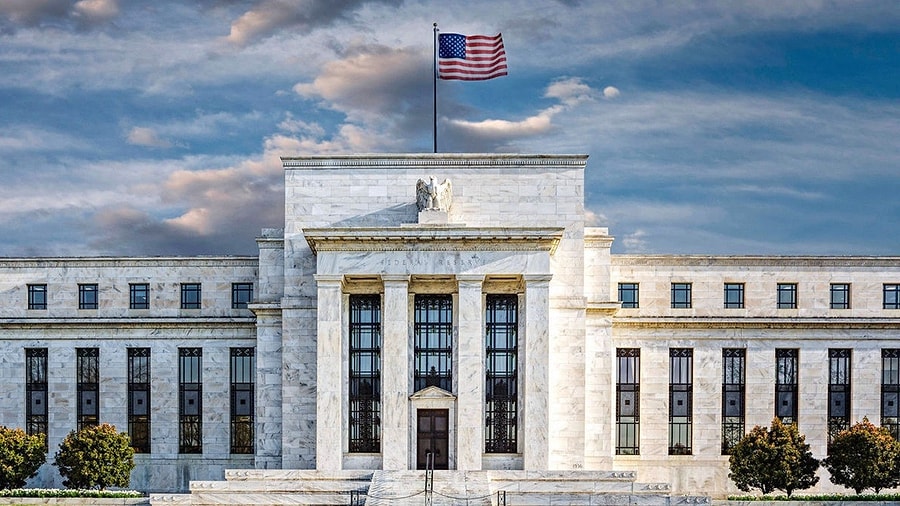 The Federal Reserve building in Washington — CME FedWatch odds on an October hike fell to about 15–16 percent after Chair Kevin Warsh declined to prejudge the meeting