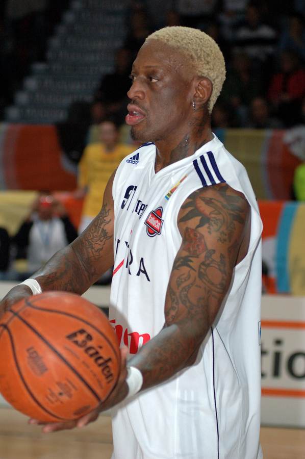 Dennis Rodman, who joined Trump's Texas campaign tour