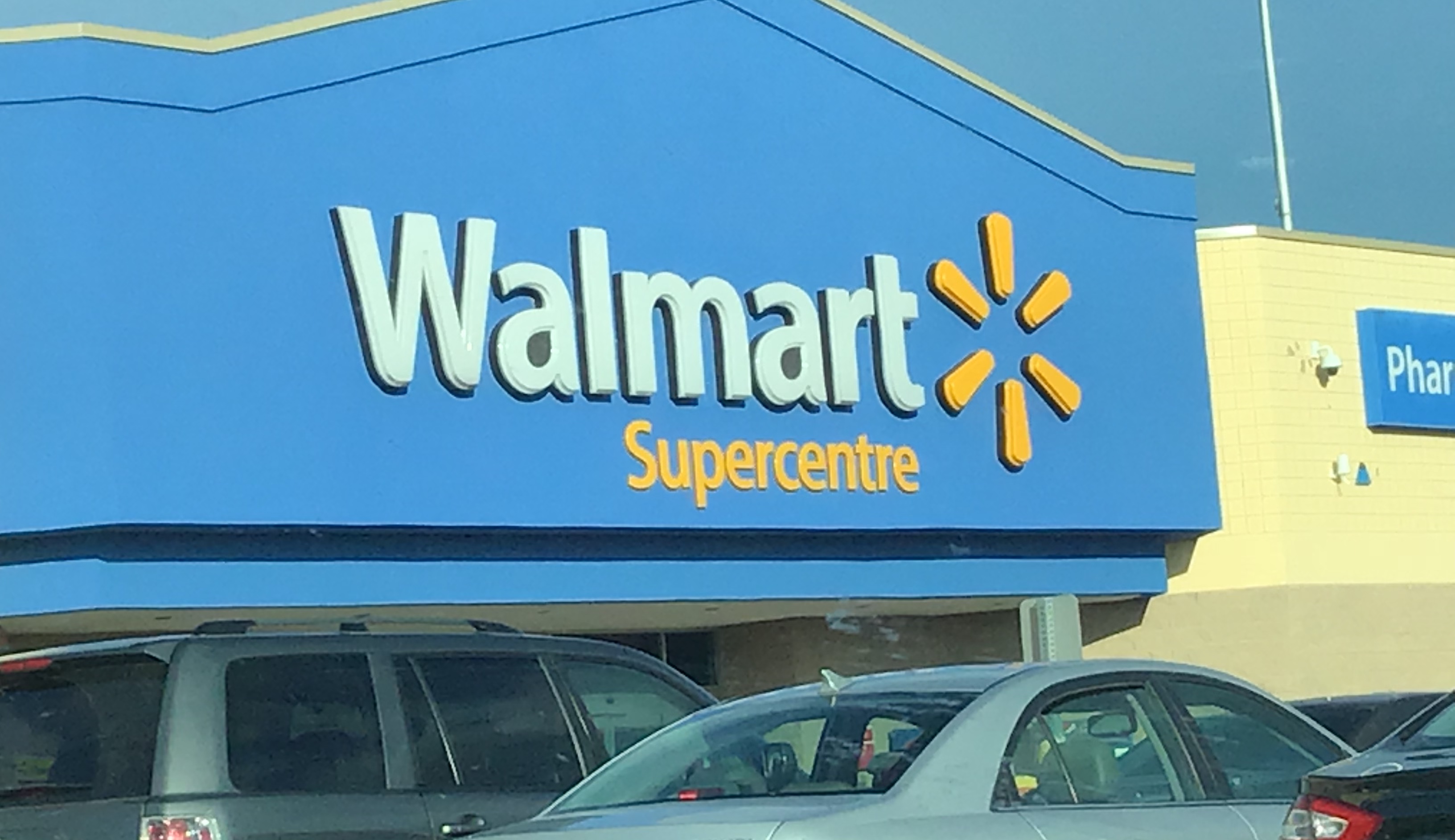 A Walmart store exterior — file photo illustrating the defensive rotation into consumer staples stocks