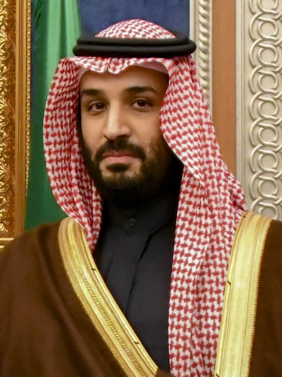 Saudi Crown Prince Mohammed bin Salman during a January 2019 meeting with U.S. Secretary of State Mike Pompeo in Riyadh