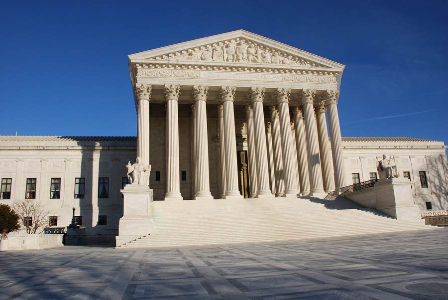 West front of the U.S. Supreme Court building in Washington, D.C., where the justices issued an unsigned third-country deportations order