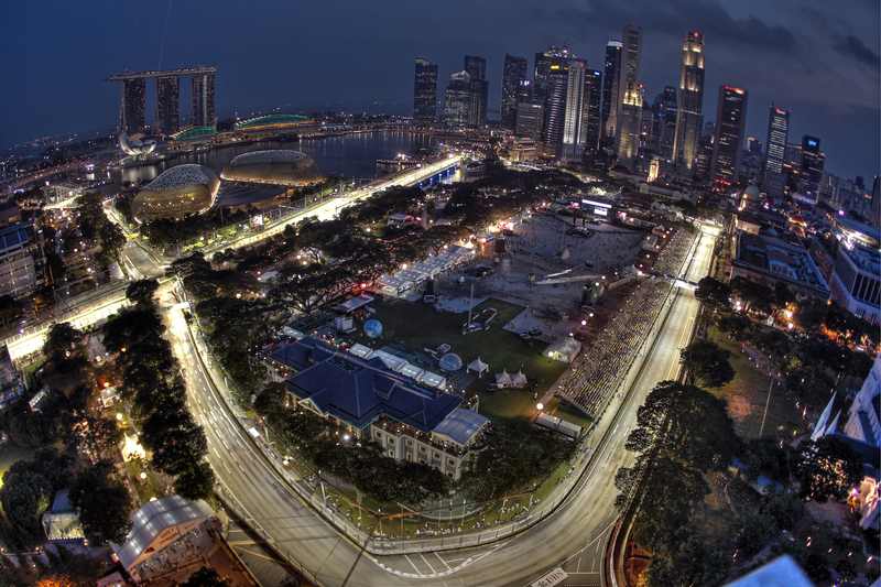 Marina Bay Street Circuit, central to the Singapore F1 haze weekend risk