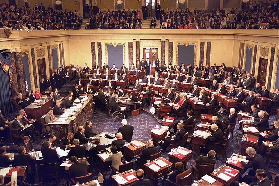 United States Senate chamber illustrating the 53-47 majority at stake in the Kansas Senate race 2026