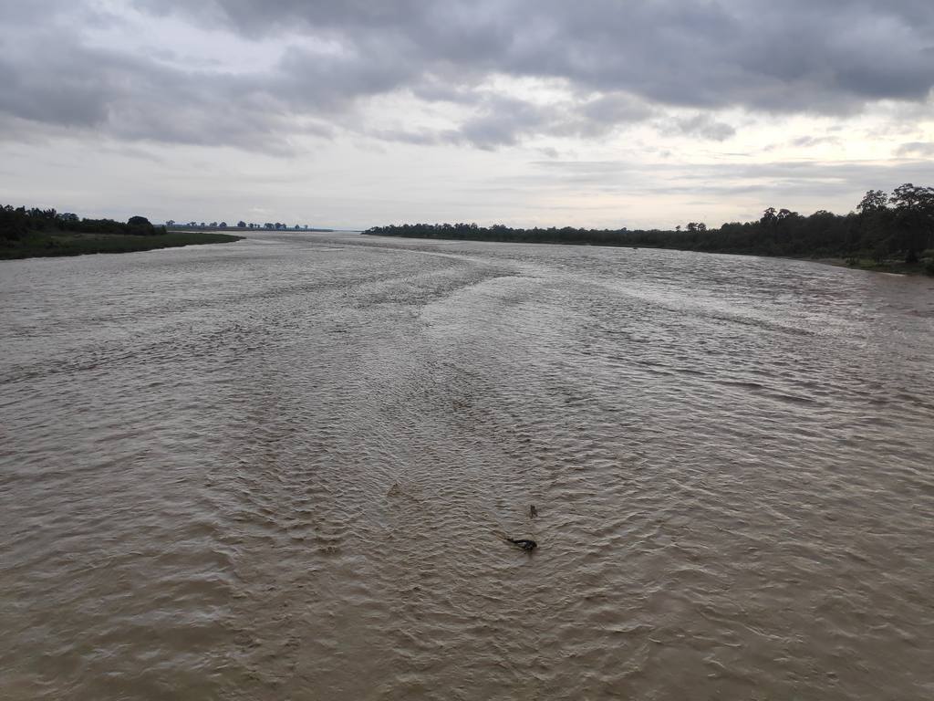 Floodwaters surge through the Bagmati river basin after record September 2026 monsoon rains hit Nepal and northern India