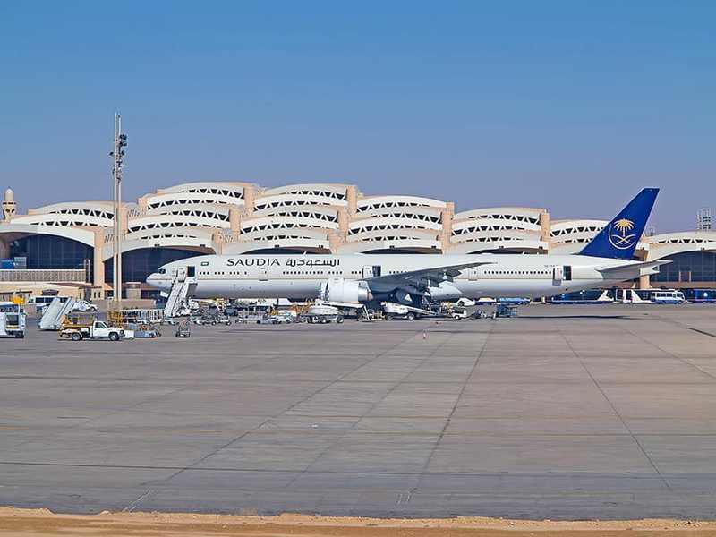 King Khalid International Airport in Riyadh after Saudi Arabia confirmed the Houthi airport attack