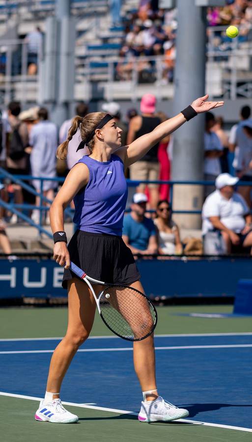 Karolina Muchova, who beat Anhelina Kalinina 6-2, 6-3 to open the Billie Jean King Cup 2026 final