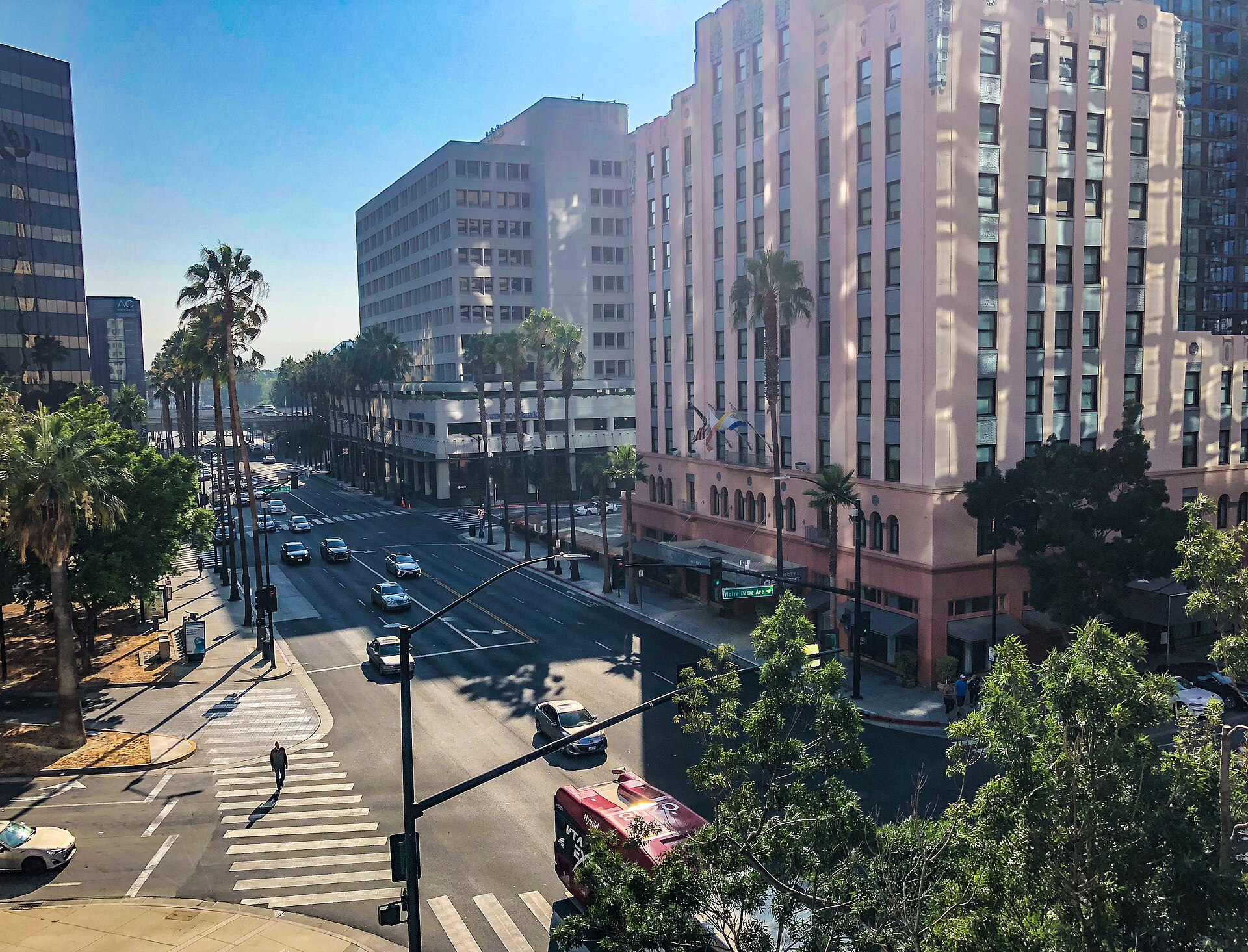 Downtown San Jose intersection at East Santa Clara Street — the PyTorch Conference in San Jose is where the Amazon TorchNeuron Trainium PyTorch tool gets its free release