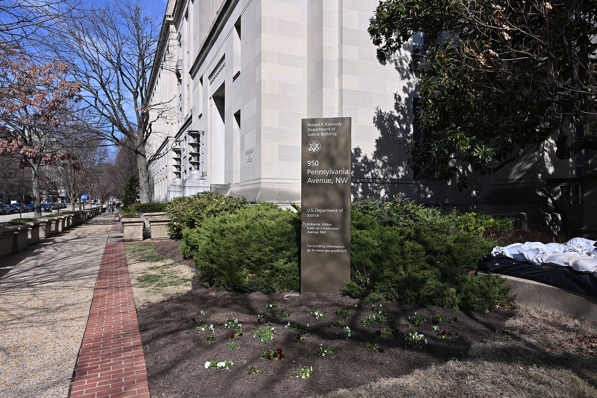 The Robert F. Kennedy Department of Justice Building in Washington, DC — the Justice Department whose prosecutors failed to secure the Cassidy Hutchinson grand jury indictment