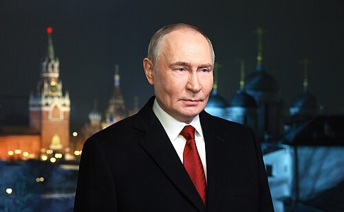 Russian President Vladimir Putin in a December 31, 2025 file photograph