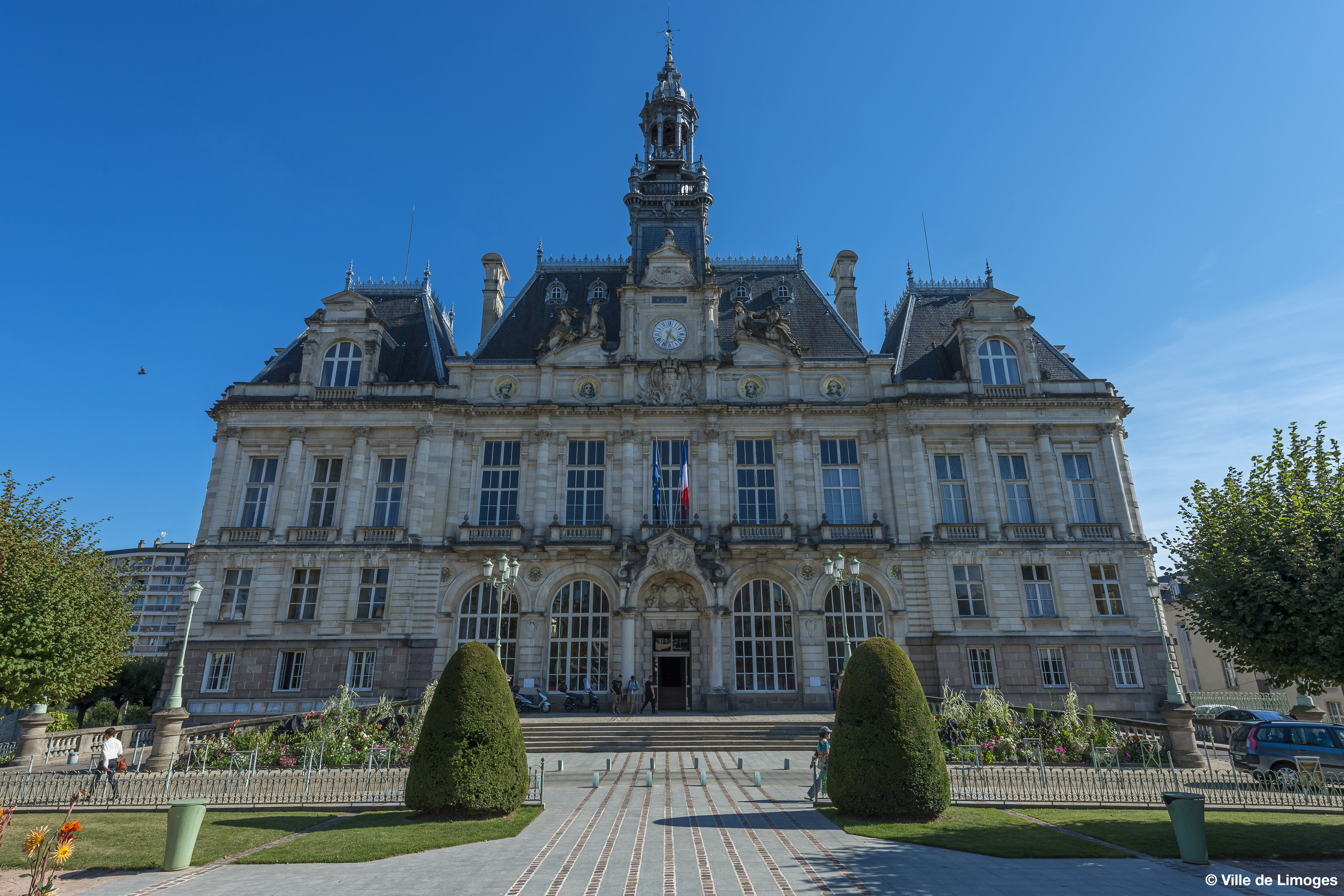 France Yellow Vests march — Limoges town hall, whose burning on October 17 became a symbol of the unrest