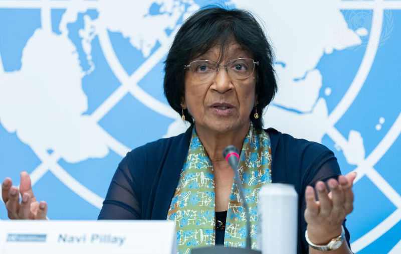 Navi Pillay at the United Nations after winning the 2026 Nobel Peace Prize over Donald Trump