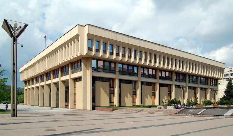 Seimas palace in Vilnius after Lithuania's nuclear weapons ban vote
