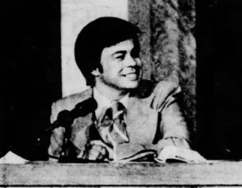 Jim Bakker hosting a PTL broadcast in 1977 during the growth of Christian television