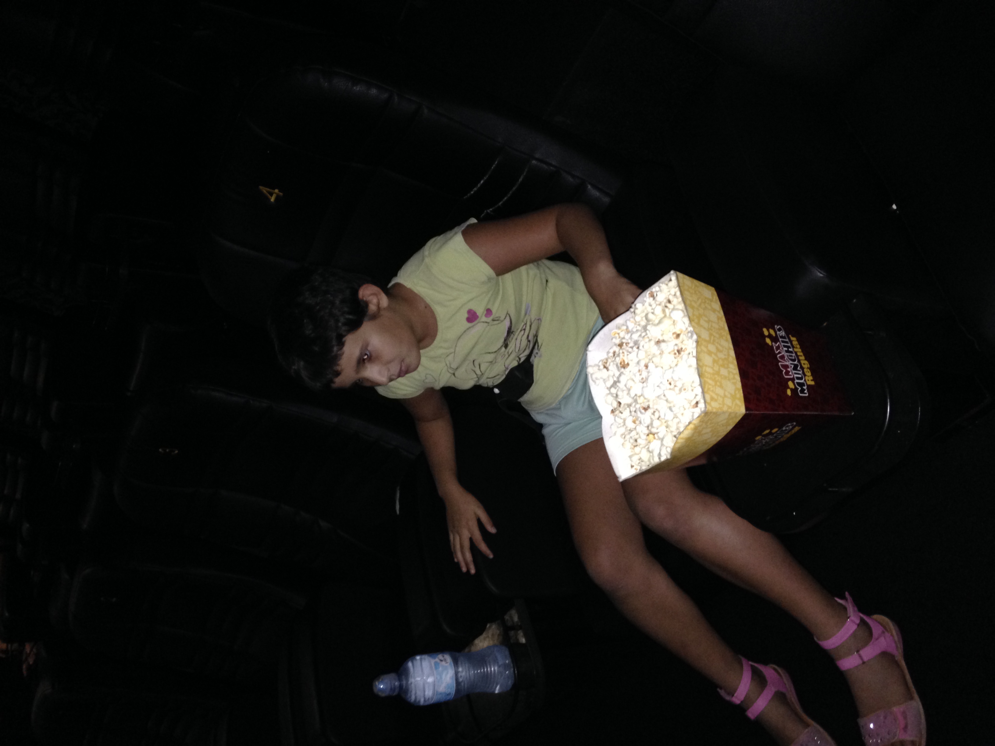 Popcorn in a cinema auditorium