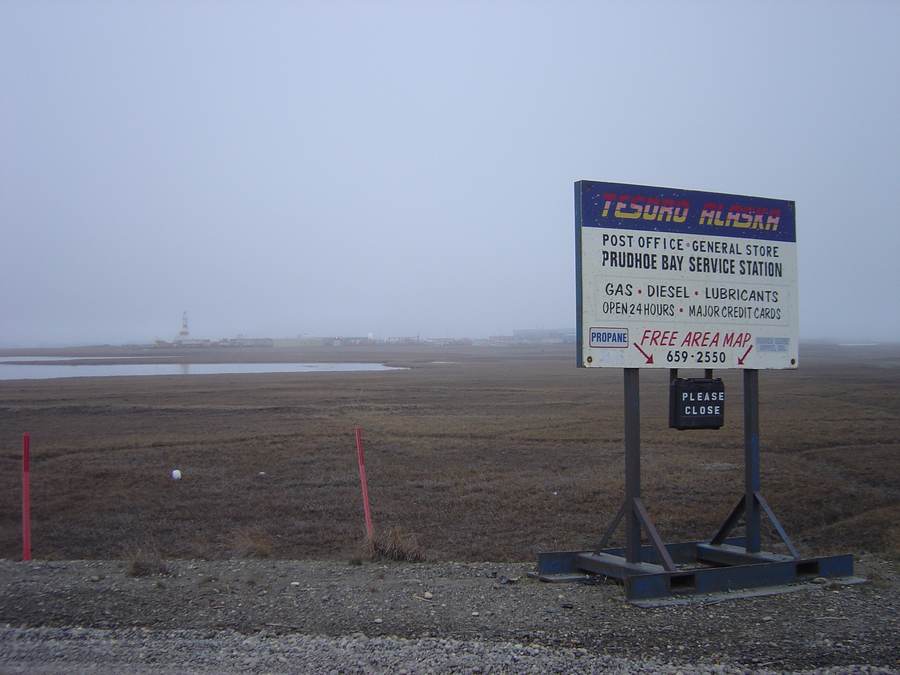 Industrial facilities and tundra at Prudhoe Bay on Alaska's North Slope, the proposed starting point for the Alaska LNG pipeline